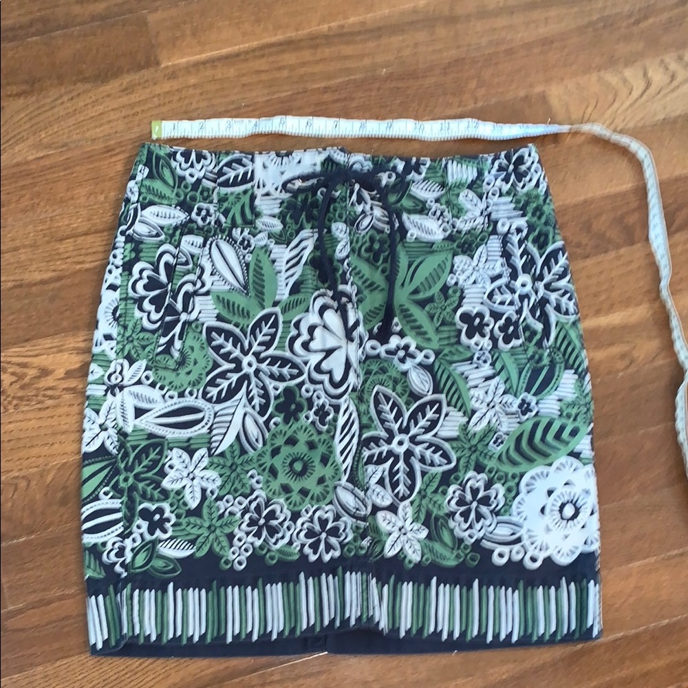 LOFT Green and Blue Floral Pencil Skirt, size 4